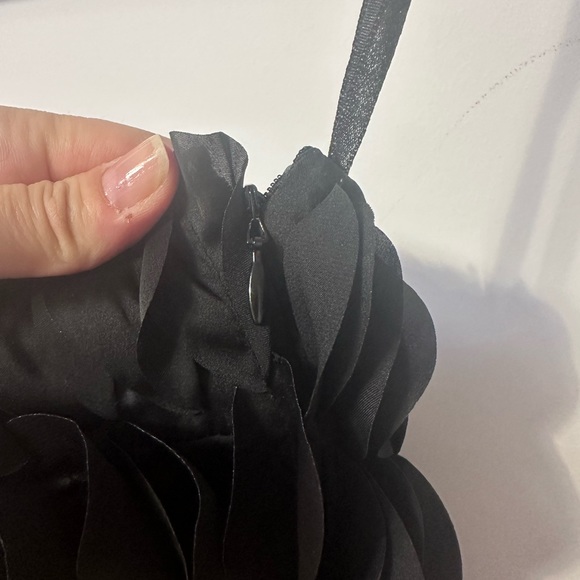 ASOS strapless bodycon mini dress layered in black size 2 - Picture 7 of 7